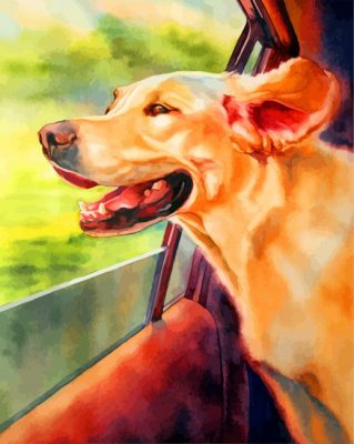 Happy Dog - Paint By Number - Paint by numbers UK