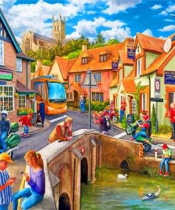 Happy Town Paint by numbers