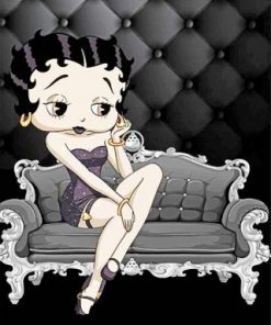 Monochrome Betty Boop Paint by numbers