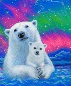 Polar Bears Paint by numbers