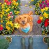 Puppy And Flowers Paint by numbers