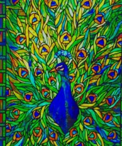 Stained Glass Peacock Paint by numbers