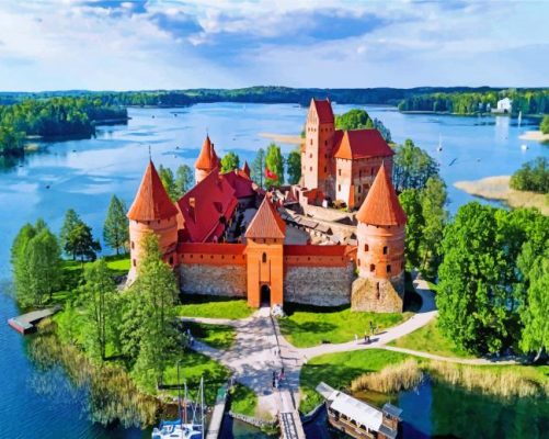 Trakai Lithuania Castle paint by numbers