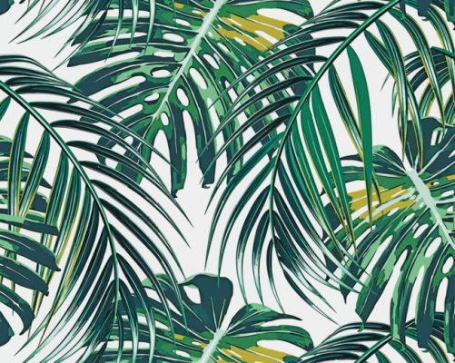Tropical Palm Leaves Paint by numbers