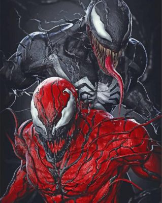 Venom And Spiderman Paint by numbers