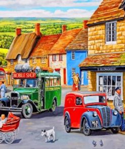 Vintage Town Paint by numbers