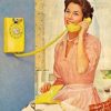 Vintage Woman Talking On The Phone Paint by numbers