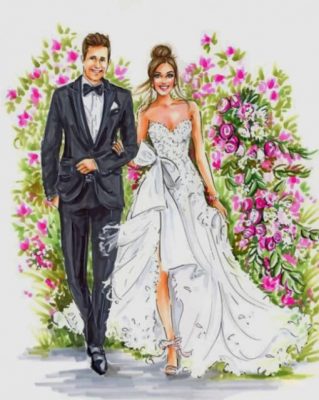 Wedding Illustration Paint by numbers