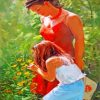 Woman And Daughter Paint by numbers