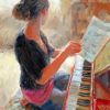 Woman Playing Piano Paint by numbers