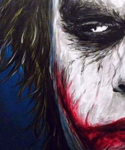 Heath Ledger Joker Face paint by numbers