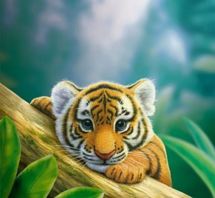 Budding Tiger Paint by numbers