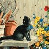 Black Cat On Table paint by numbers