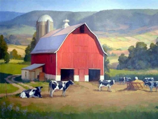 Farm Of Cows paint by number
