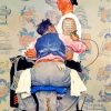 Norman Rockwell With The Tattoo Guy paint by numbers