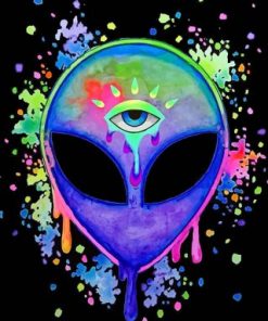 Trippy Alien Paint by numbers