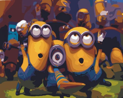 Minions Dancing paint by numbers