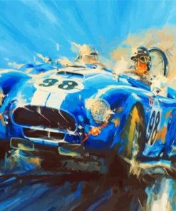Abstract Race Car Paint by numbers
