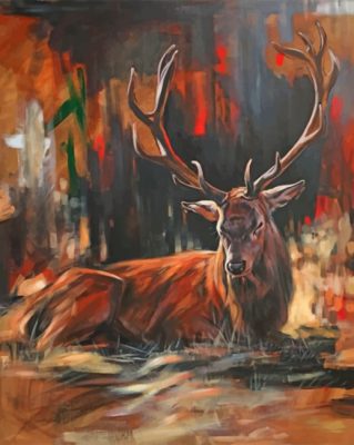 Abstract Deer Animal Paint by numbers