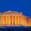 Acropolis Of Athens By Night Paint by numbers