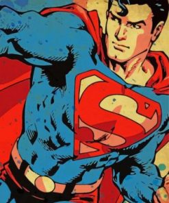Aesthetic Superman Hero paint by numbers
