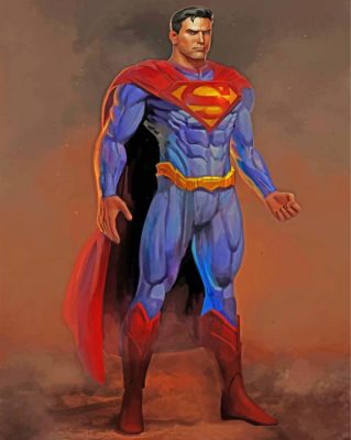 Aesthetic Superman paint by numbers