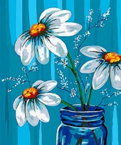 Aesthetic White Flowers Paint by numbers
