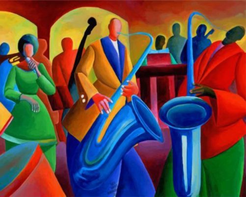 African Jazz Scene Paint by numbers