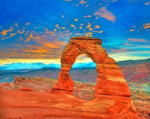 Arches National Park Landscape Paint by numbers