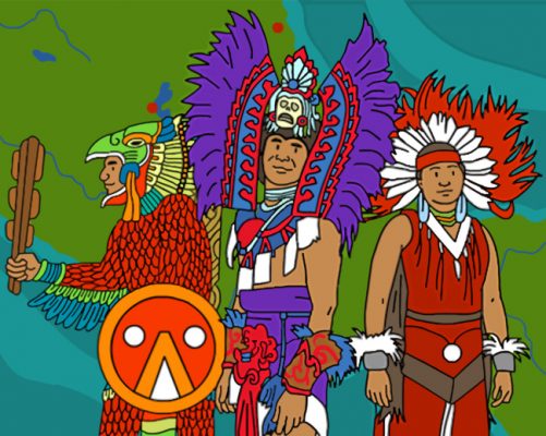 Aztec People Paint by number