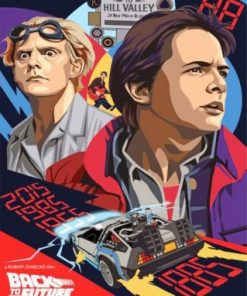 Dr Emmett Brown And Marty McFly Paint by numbers