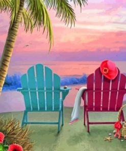 Beach Chairs Paint by numbers
