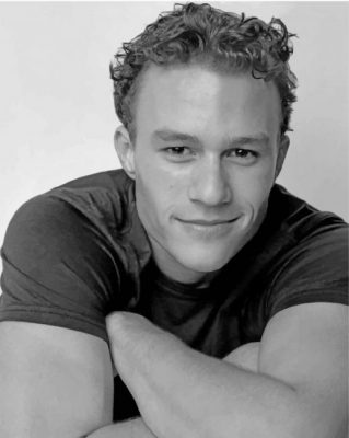 Black And White Heath Ledger Paint by numbers