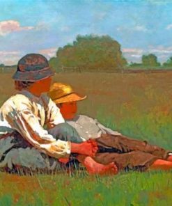 Boys In A Pasture Paint by numbers
