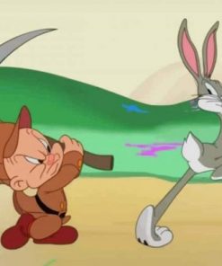Bungs And Elmer Fudd Looney Tunes Paint by numbers