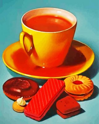 Coffee And Biscuit Paint by numbers