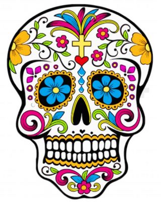 Cool Candy Skull Paint by numbers