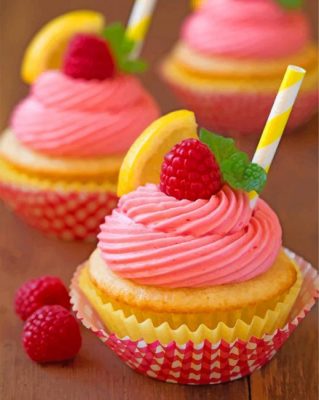 Pink Cupcakes Paint by numbers