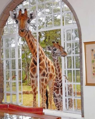 Curious Giraffes Paint by numbers
