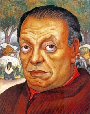 Diego Rivera Self Portrait paint by numbers