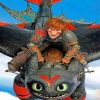 Toothless Dragon And Hiccup paint by numbers