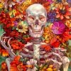 Floral Skull Paint by numbers