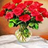 Red Roses Vase Paint by numbers