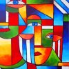 Geometric Cubism Abstract Art Paint by numbers