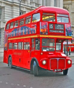 London Red Bus Paint by numbers