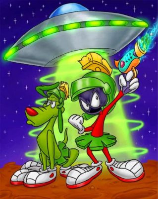 Marvin The Martian Paint by numbers