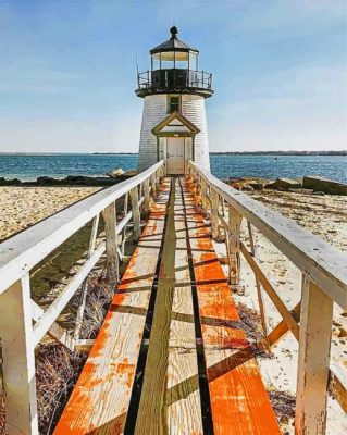 Brant Point Lighthouse Nantucket Paint by numbers