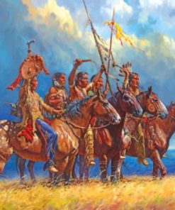 Red Indians Western Art Paint by numbers