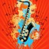 Saxophone Illustration paint by numbers