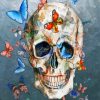 Skull And Butterflies Paint by numbers